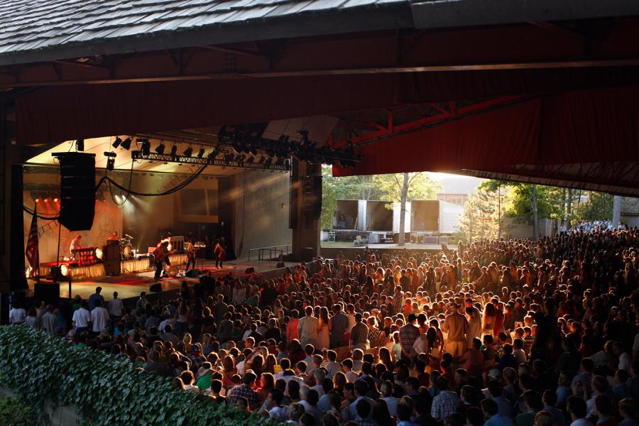 avett brothers playing in kresge auditorium at interlochen center for the arts